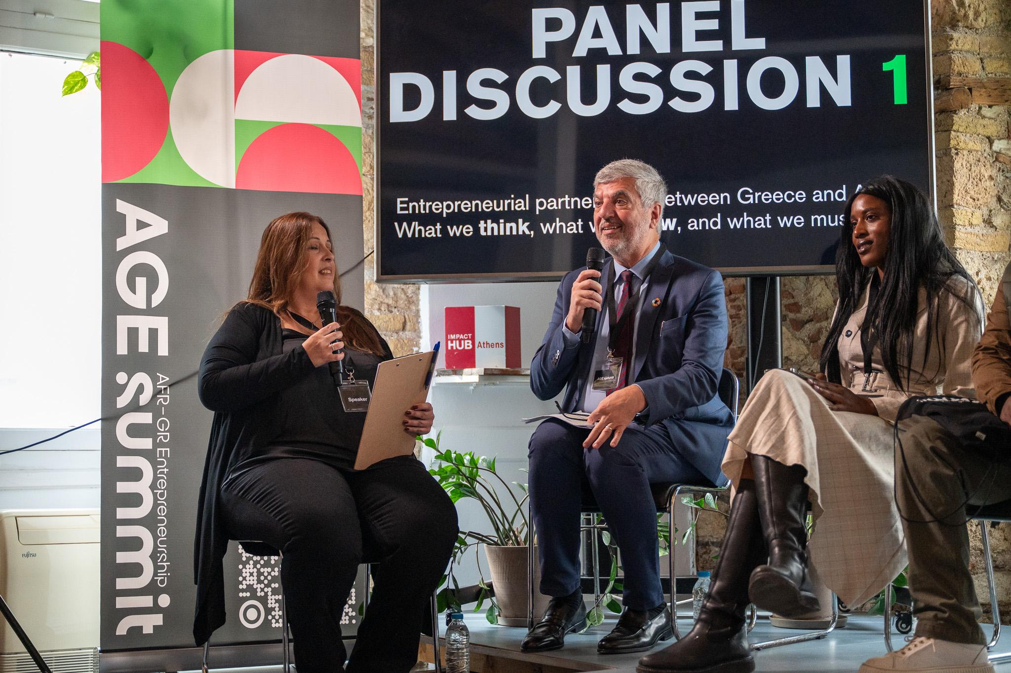 Speakers share their experience during an AGE Summit panel